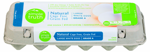 Simple Truth™ Natural Cage Free Grain Fed Grade A Large White Eggs Perspective: front