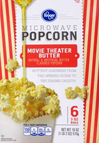 Kroger® Movie Theater Butter Microwave Popcorn, 6 ct / 3 oz - Metro Market