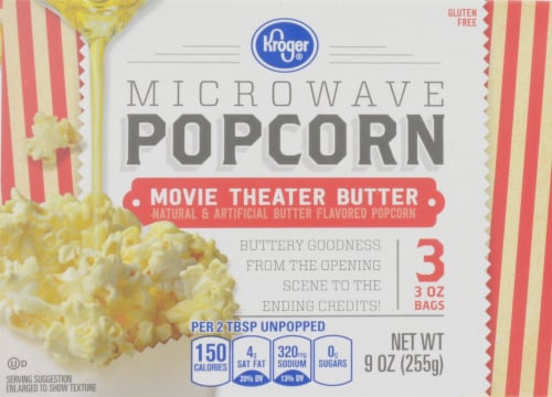 Kroger® Movie Theater Butter Microwave Popcorn, 3 ct / 3 oz - Kroger