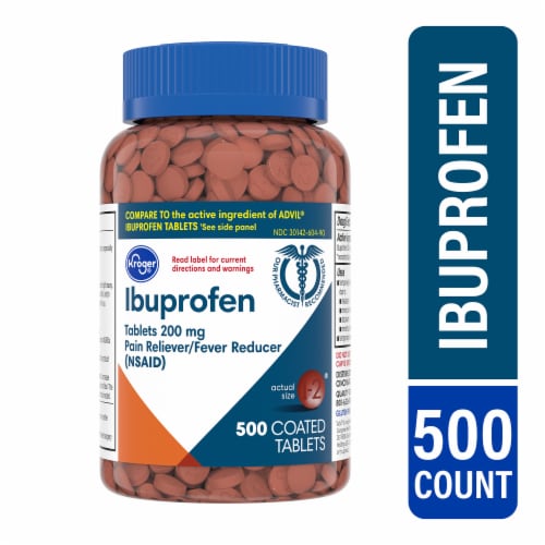   Basic Care Ibuprofen Tablets, 200 mg, Pain  Reliever/Fever Reducer, 500 Count : Health & Household