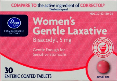 Kroger® Women's Gentle Laxative Coated Tablets Perspective: front