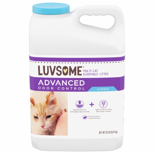 Luvsome® Advanced Odor Control Scented Multi-Cat Scoopable Cat Litter Perspective: front