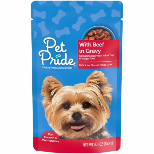 Pet Pride® Beef in Gravy Wet Dog Food Pouch, 5.3 oz Smith’s Food and Drug