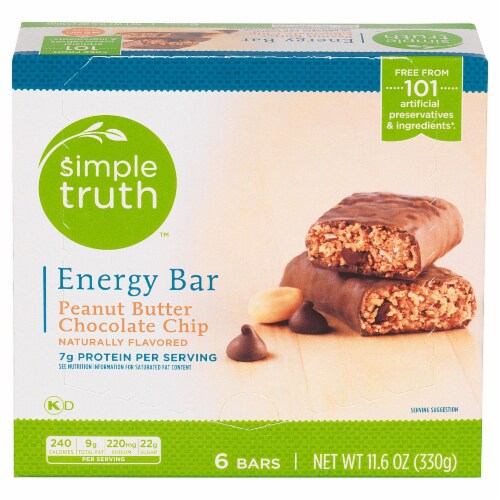 Simple Truth™ Peanut Butter Chocolate Chip Energy Bar 6 Count Perspective: front