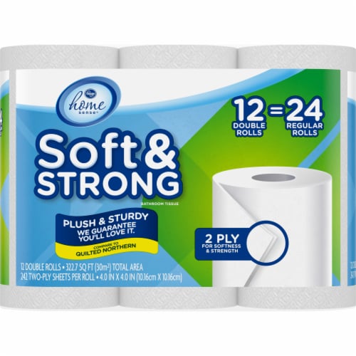 Kroger® Soft & Strong Toilet Paper Double Roll Perspective: front