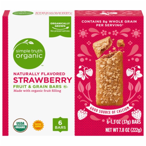 Simple Truth Organic™ Strawberry Fruit and Grain Bars Perspective: front
