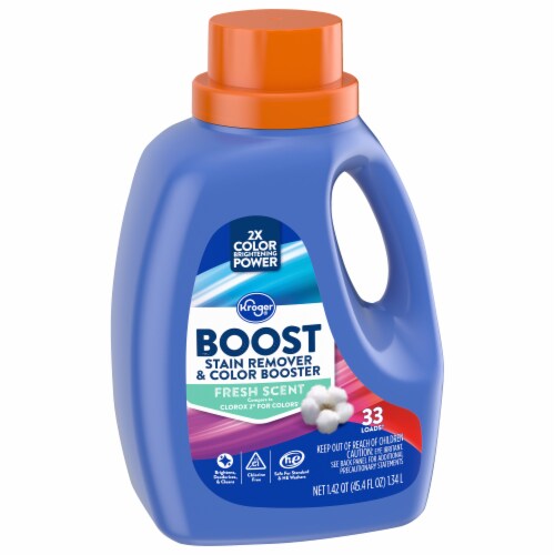 Kroger Fresh Scent Boost and Color Booster Stain Remover Perspective: front