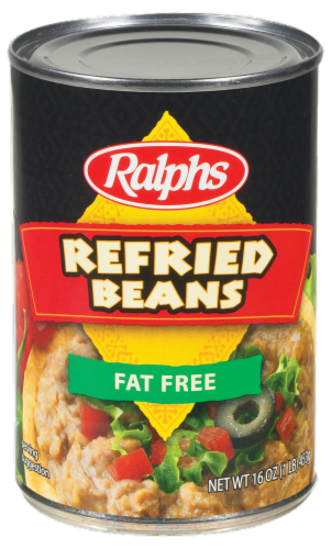 Ralphs Fat Free Refried Beans Perspective: front