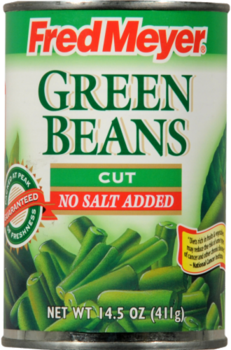 Fred Meyer® No Salt Added Cut Green Beans Perspective: front