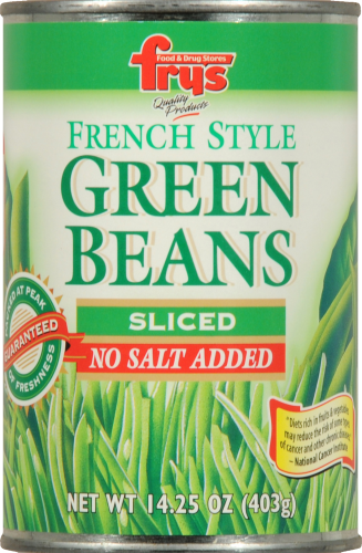 Fry's French Style Sliced Green Beans with No Salt Added Perspective: front