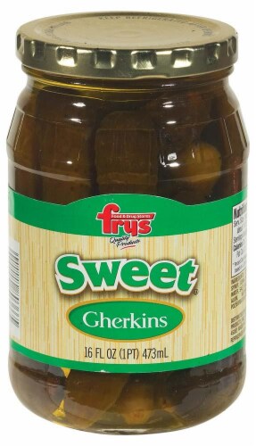 Fry's® Sweet Whole Gherkin Pickles Perspective: front