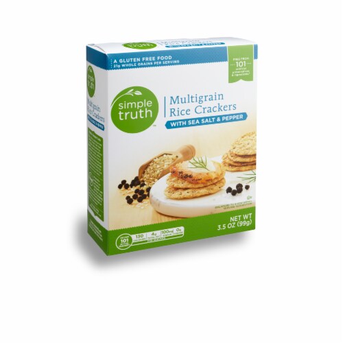 Simple Truth™ Multigrain Rice Crackers with Sea Salt & Pepper Perspective: front