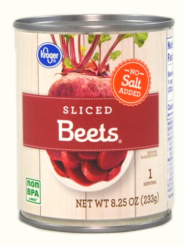 Kroger® No Salt Added Sliced Beets Perspective: front