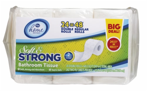 Kroger® Soft & Strong Double Roll Bath Tissue Perspective: front