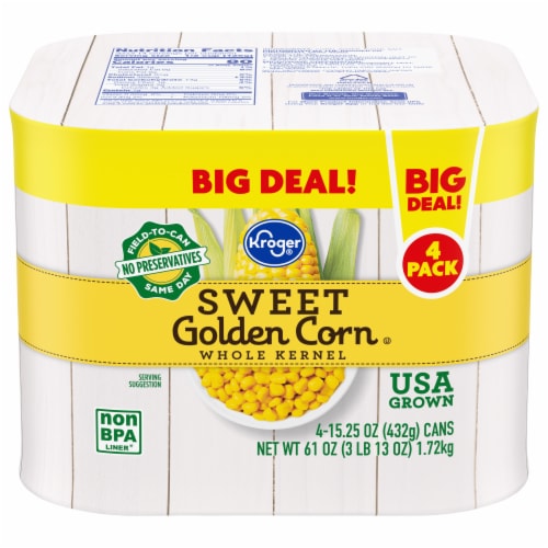 Kroger® Sweet Whole Kernel Canned Golden Corn BIG Deal! Perspective: front