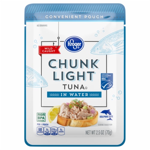 Kroger® Wild Caught Chunk Light Tuna in Water Pouch Perspective: front