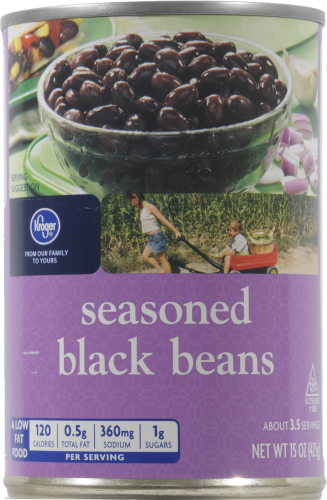 Kroger® Seasoned Black Beans Perspective: front
