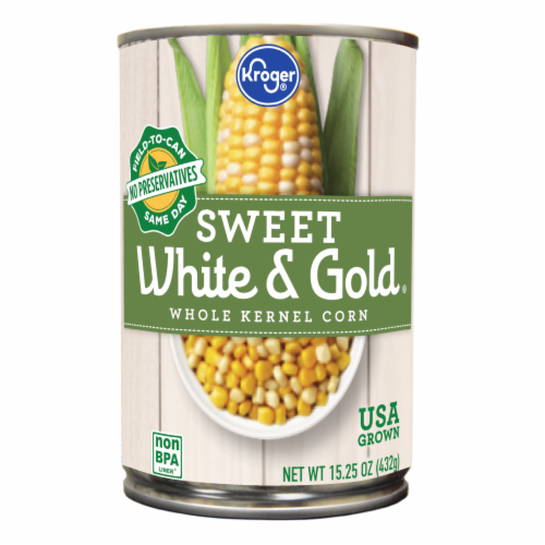 Kroger® Sweet White & Gold Whole Kernel Corn Perspective: front