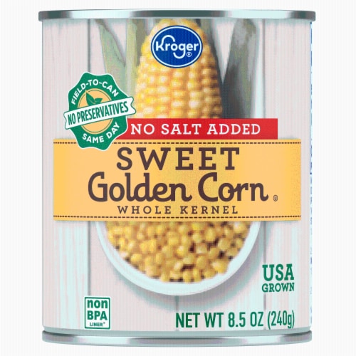 Kroger® No Salt Added Whole Kernel Sweet Golden Corn Perspective: front