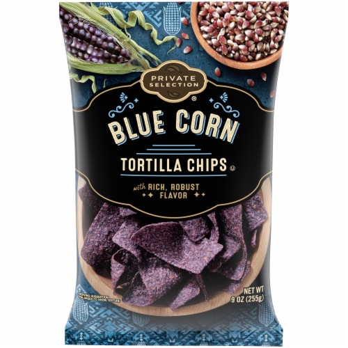 Private Selection™ Blue Corn Tortilla Chips Perspective: front