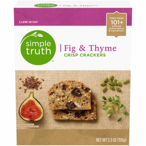 Simple Truth® Fig & Thyme Crisp Crackers Perspective: front
