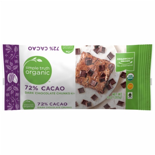 Simple Truth Organic™ 72% Cacao Dark Chocolate Chunks Perspective: front