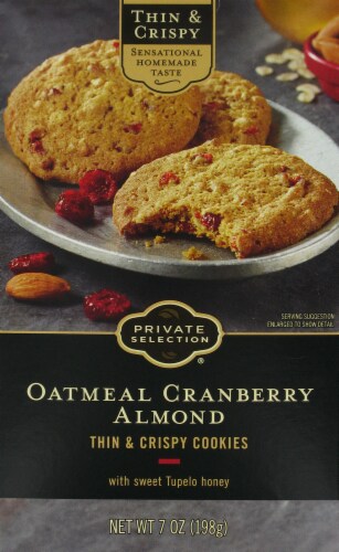 cranberry almond thin cookies