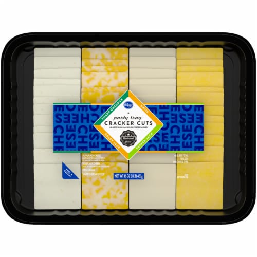 Kroger® Sharp Cheddar Swiss Colby Jack Pepper Jack Party Tray Cracker Cuts Perspective: front