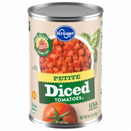 Kroger® Petite Diced Tomatoes in Tomato Juice Perspective: front