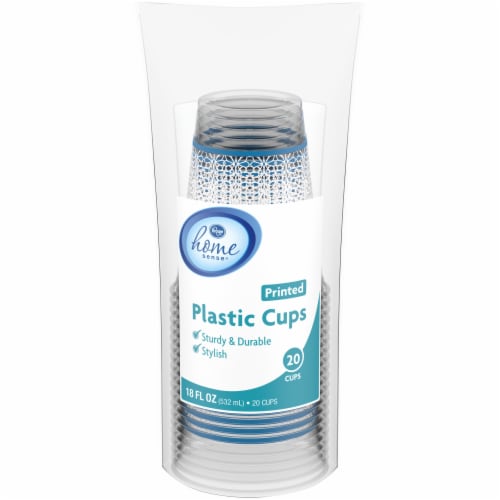 Hefty Style Prints Plastic Cups, 18 Ounce, 20 Cups 