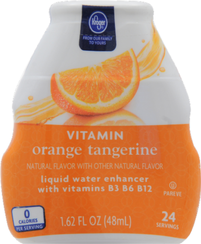 Kroger® Orange Tangerine Vitamin Liquid Water Enhancer Perspective: front