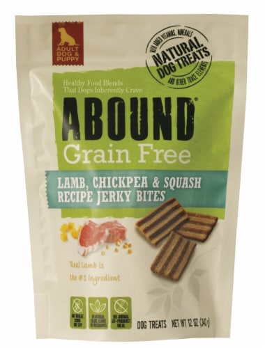 ABOUND® Grain Free Lamb Chickpea & Squash Jerky Bites Dog Treats, 12 oz ...