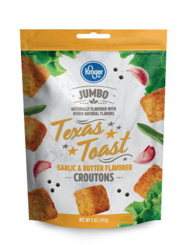 Kroger® Jumbo Garlic & Butter Flavored Texas Toast Croutons Perspective: front