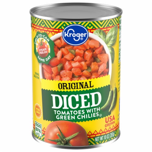 Kroger® Diced Tomatoes with Green Chilies Perspective: front