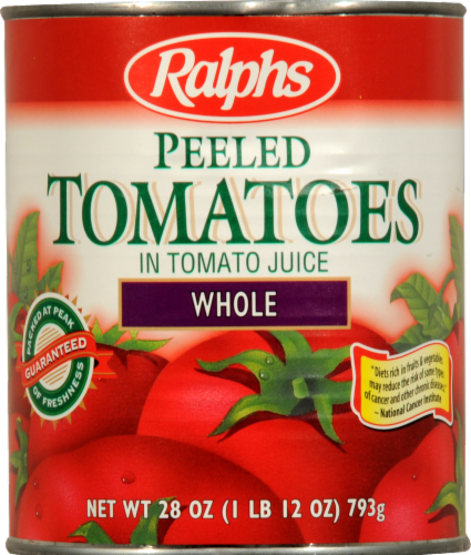 Ralphs Whole Peeled Tomatoes Perspective: front