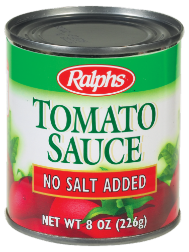 Ralphs No Salt Added Tomato Sauce Perspective: front