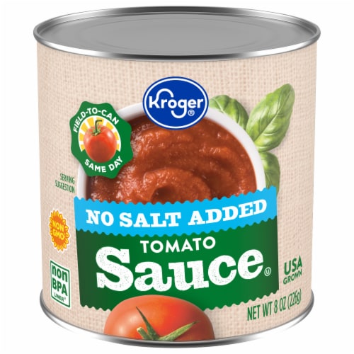 Kroger® No Salt Added Tomato Sauce Perspective: front