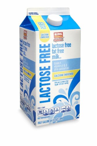 King Soopers® Lactose Free Skim Milk Half Gallon Perspective: front