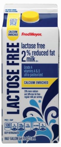 Fred Meyer™ Lactose Free Calcium Enriched 2% Reduced Fat Milk Half Gallon Perspective: front