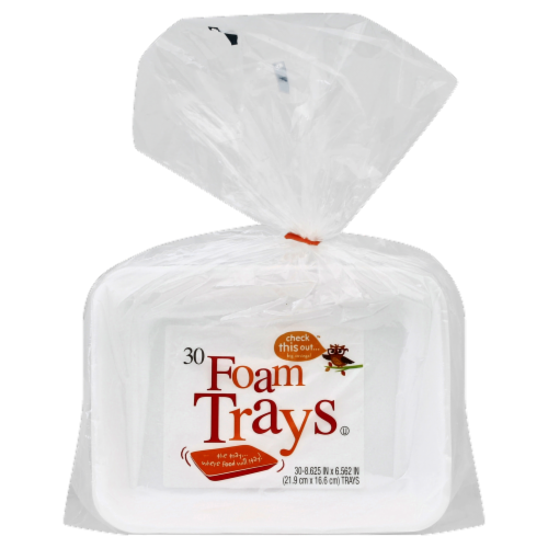 Check This Out Foam Trays, 30 ct - Food 4 Less