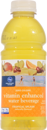 Kroger® Vitamin Enhanced Tropical Splash Bottled Water Perspective: front