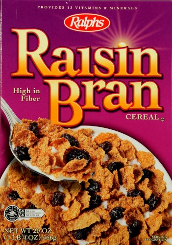 Ralphs Raisin Bran Cereal Perspective: front