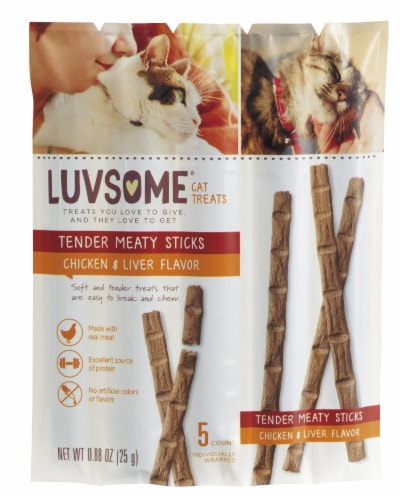 Luvsome Chicken Liver Flavor Cat Treats 5 ct 0.88 oz Kroger