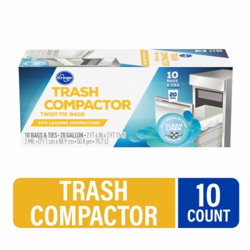 BestAir Heavy Duty Paper Trash Compactor Bags, Pre-Cuffed, 12 Bags 