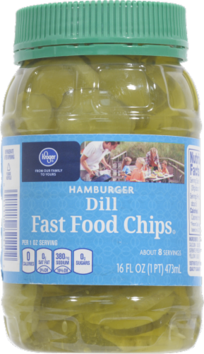 Kroger® Hamburger Dill Fast Food Chips Pickles Perspective: front