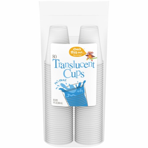 Check This Out 9-Ounce Translucent Cups Perspective: front
