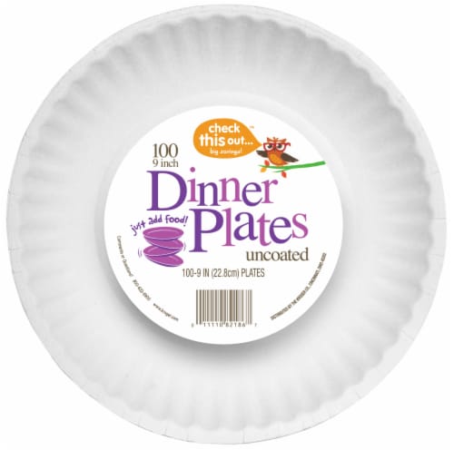 9 in White Paper Plates 500 ct.