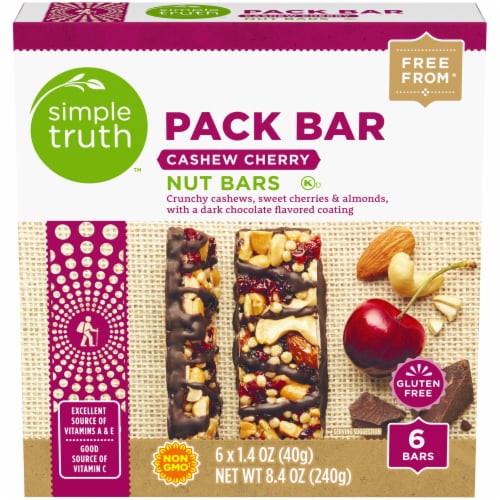 Simple Truth™ Pack Bar Cashew Cherry Nut Bars Perspective: front