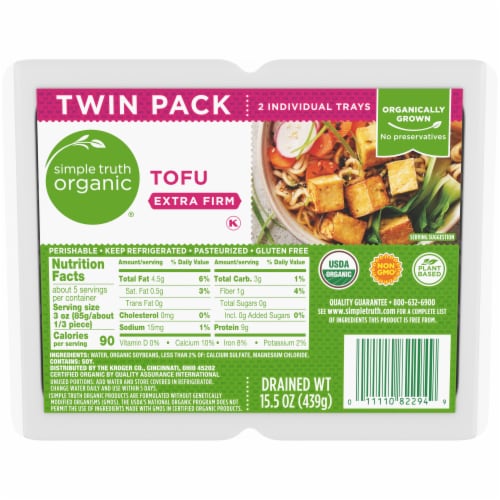 Simple Truth Organic® Extra Firm Tofu Twin Pack Perspective: front