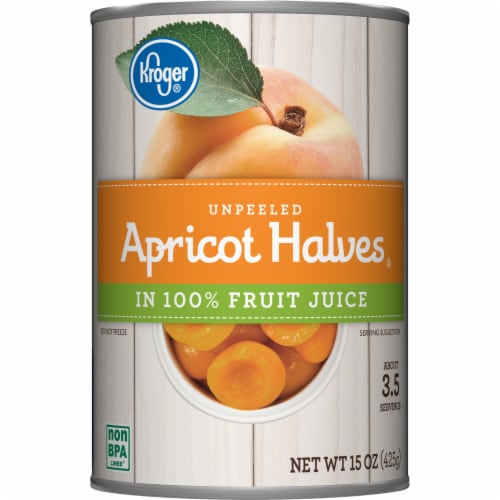 Kroger® Canned Apricot Halves in 100% Fruit Juice Perspective: front